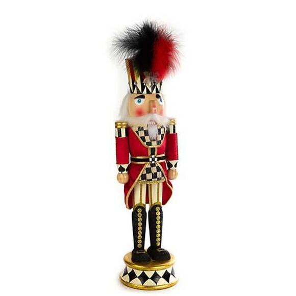 MACKENZIE CHILDS 22in Hand Painted Castle Guard Wooden Nutcracker Holiday NE7